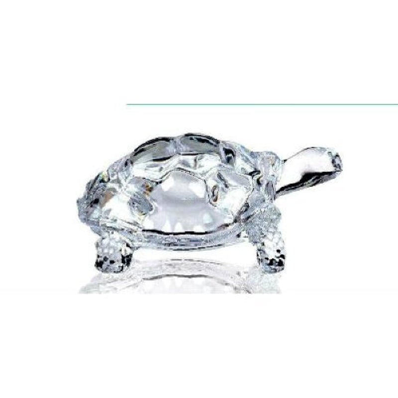 IS4A WhopperIndia Crystal Peace n Luck Glass Tortoise Figurine - Lucky Gift - Image 1